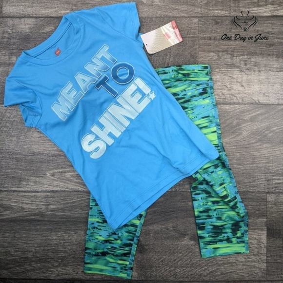 Hanes Sport Performance Tee & Capri Set Size S - Picture 2 of 3